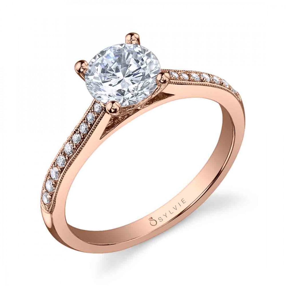 Nathalie Classic Round Diamond Engagement Ring