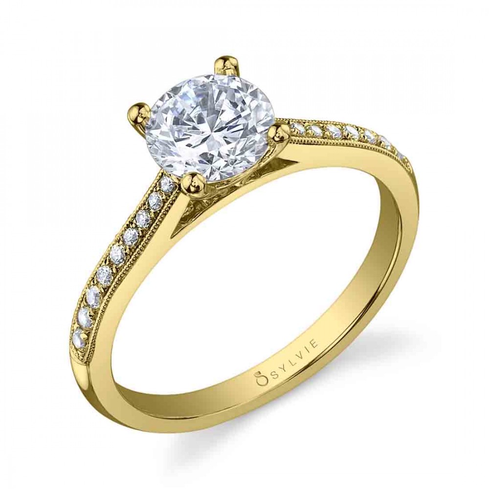 Nathalie Classic Round Diamond Engagement Ring