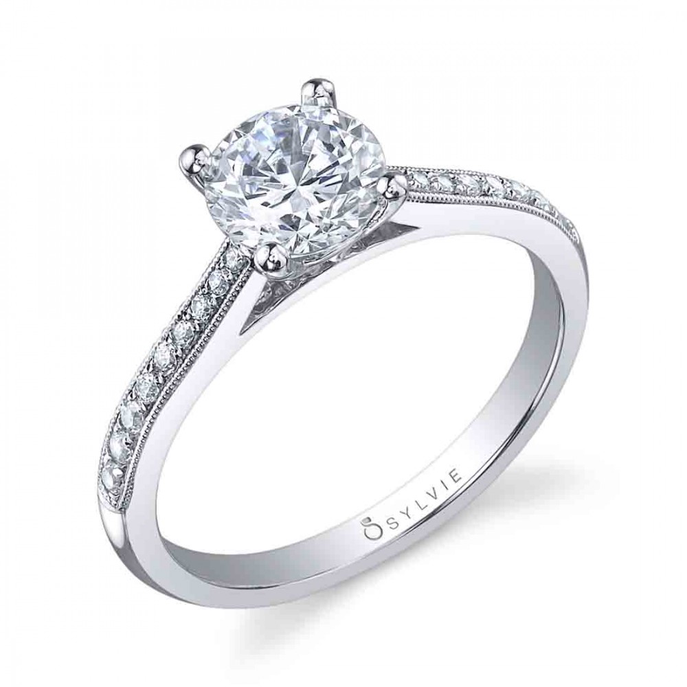 Nathalie Classic Round Diamond Engagement Ring