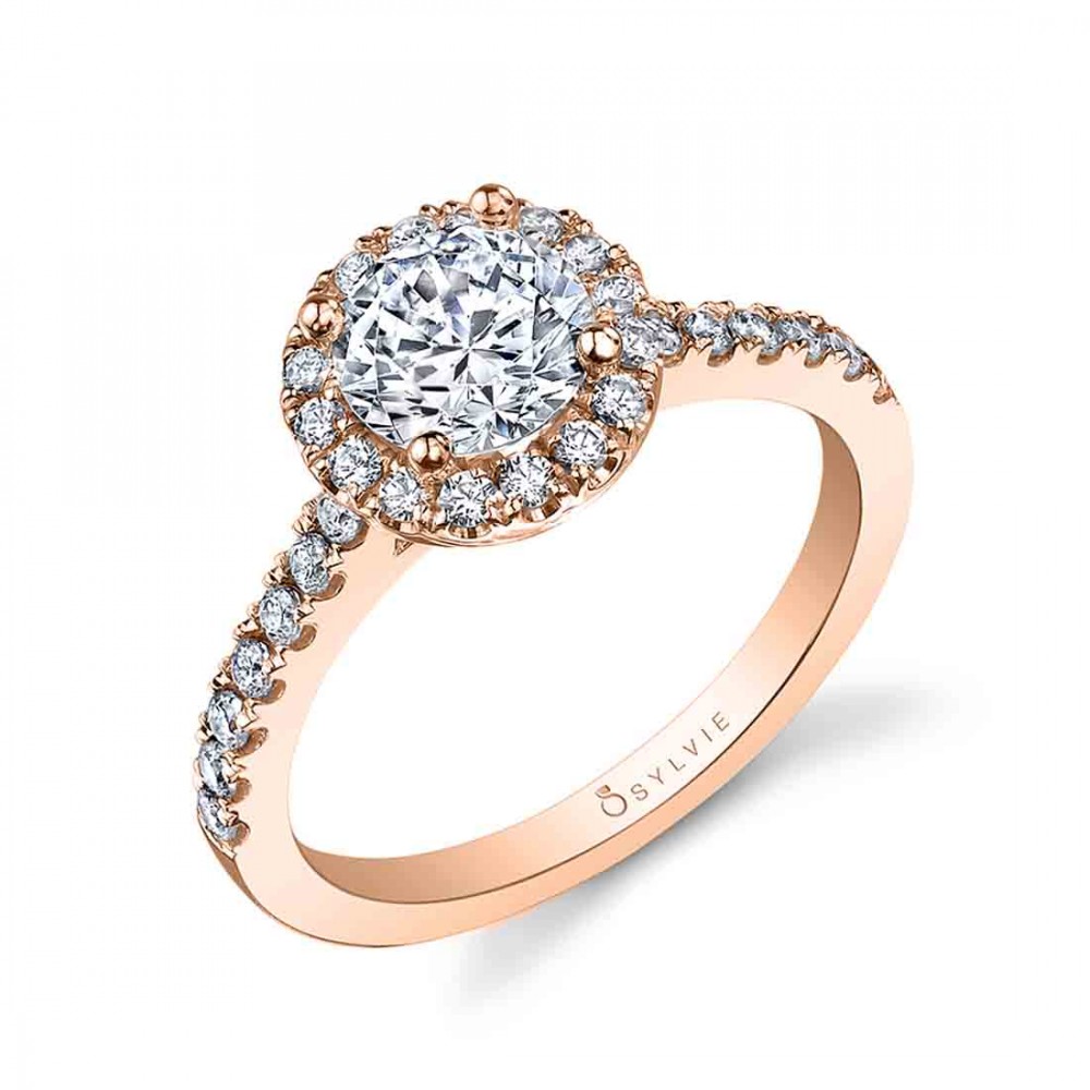 Chantelle Classic Round Diamond Halo Engagement Ring