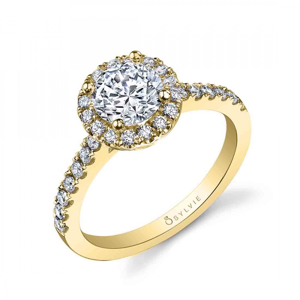 Chantelle Classic Round Diamond Halo Engagement Ring