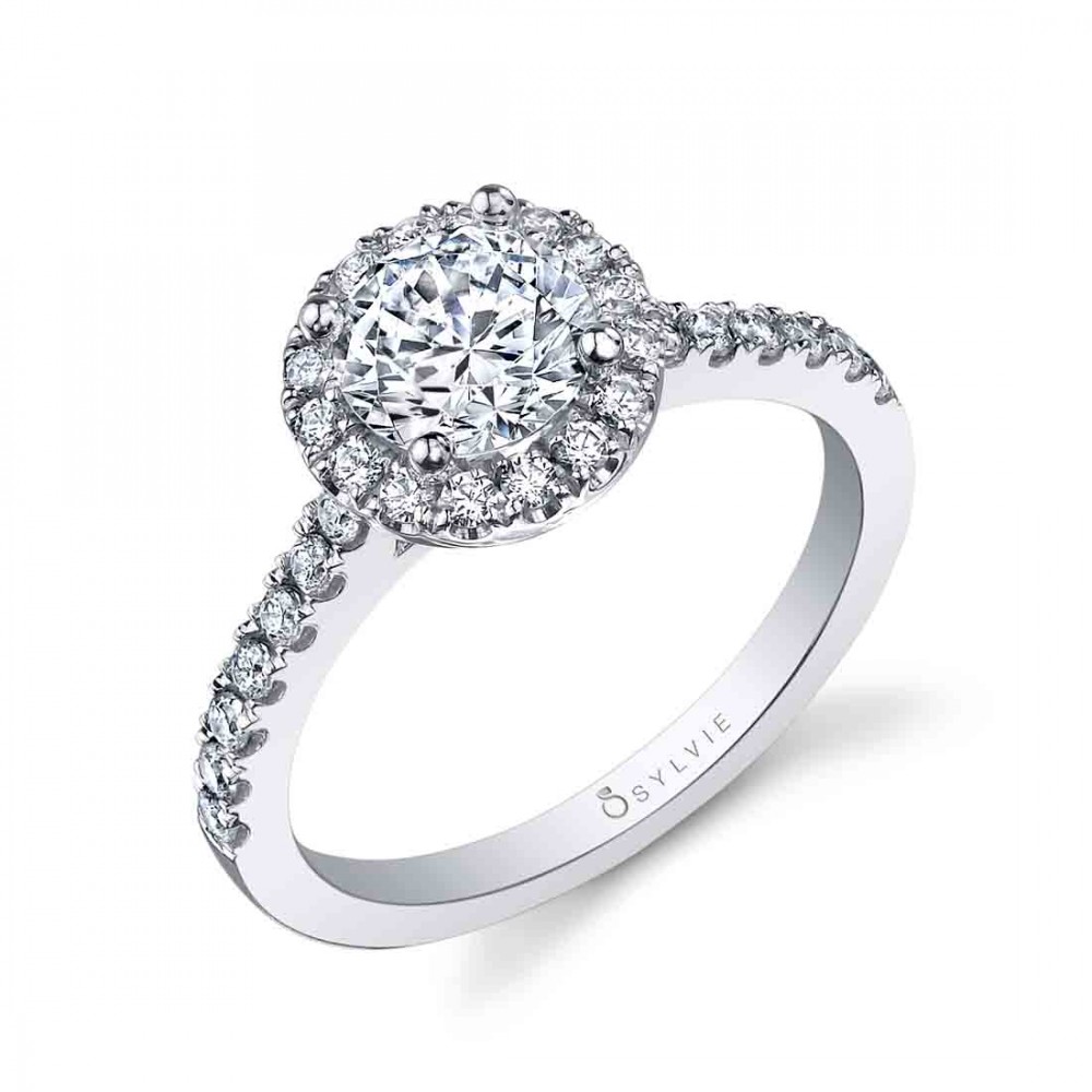 Chantelle Classic Round Diamond Halo Engagement Ring