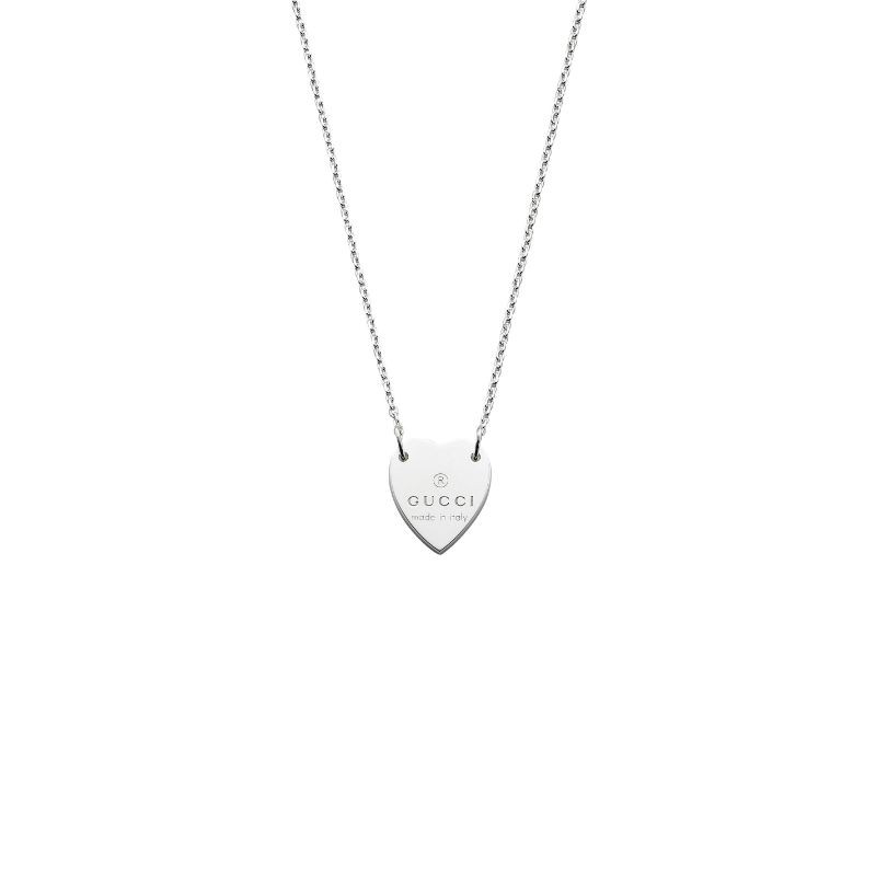 Gucci Necklace with Trademark Engraved Heart