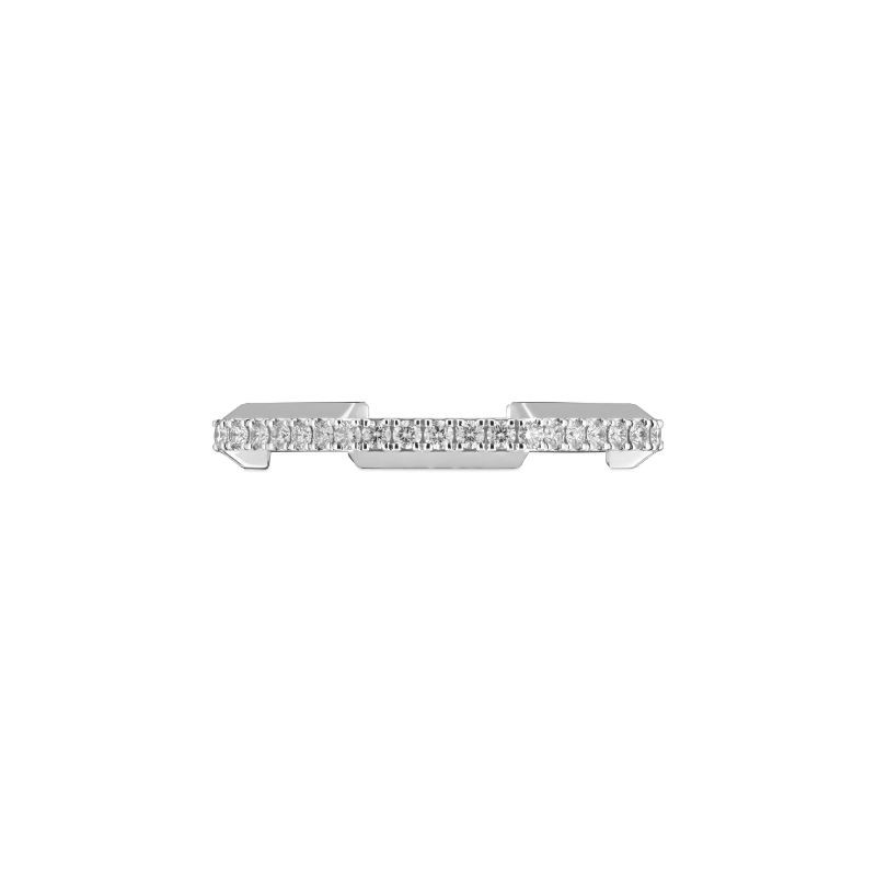 Gucci Link To Love Diamond Band in White Gold