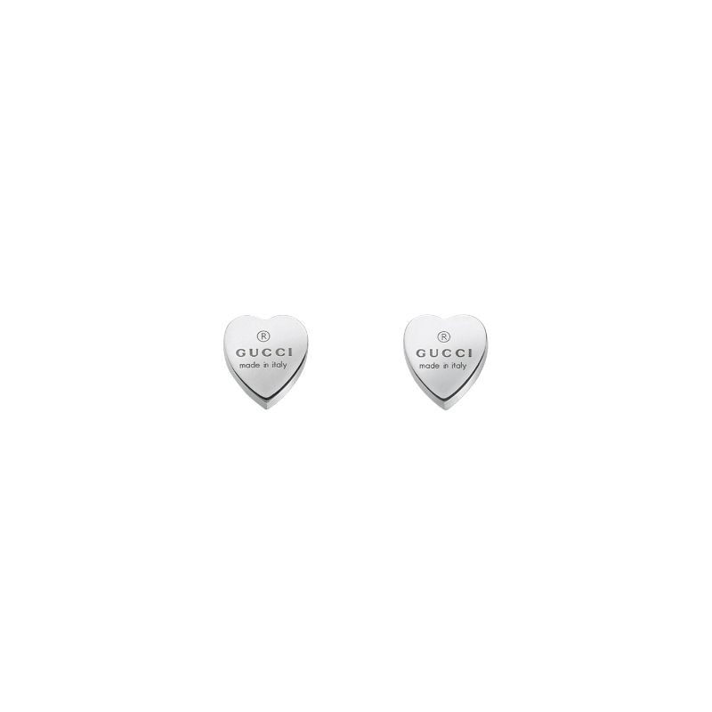 Gucci Trademark Engraved Heart Earrings