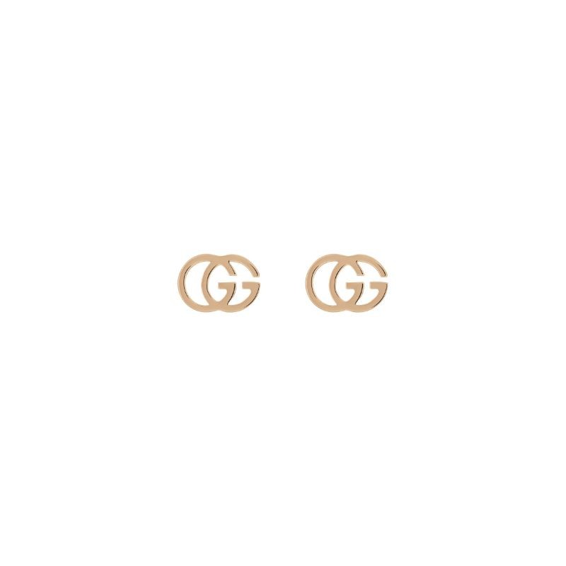 Gucci GG Running Shiny Earrings in Pink Gold
