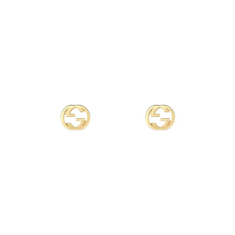 Gucci Interlocking G Large Earrings Yellow Gold