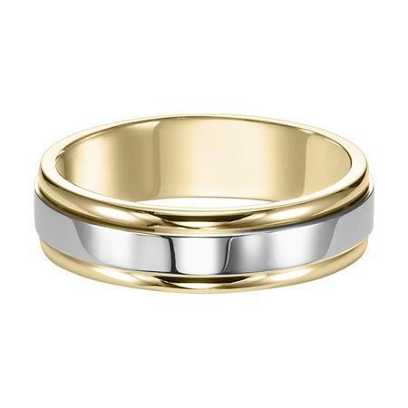 Polenza Gents Two-Tone Polished Finish Wedding Band
