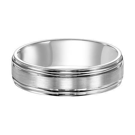 Polenza Gents Double Stepped Edge Wedding Band