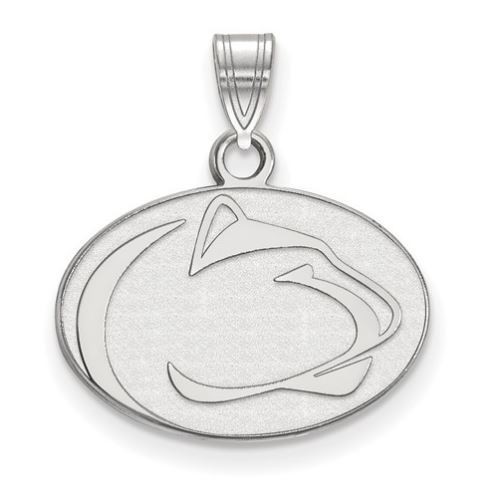 Penn State 10k White Gold Lion Pendant Small