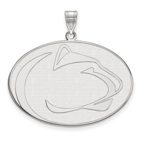 Penn State 10k White Gold Lion Head Extra Large Pendant