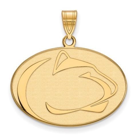 Penn State 10k Yellow Gold Lion Head Pendant Large