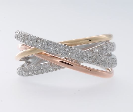 14K Three Tone Fashion Ring By Effy
