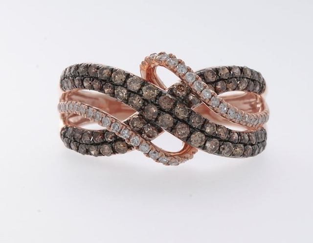 White and Cognac Diamond Fashion Ring By Effy