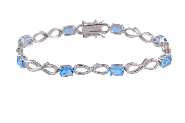 Blue Topaz Sterling Bracelet