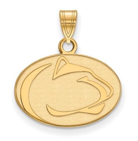 Penn State 14k Yellow Gold Lion Head Pendant Small