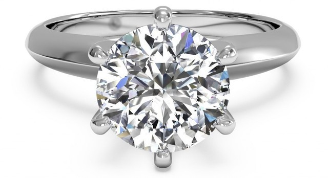 5 Carat Round Diamond Solitaire Ring