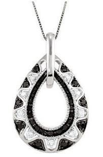 Black & White Diamond White Gold Necklace