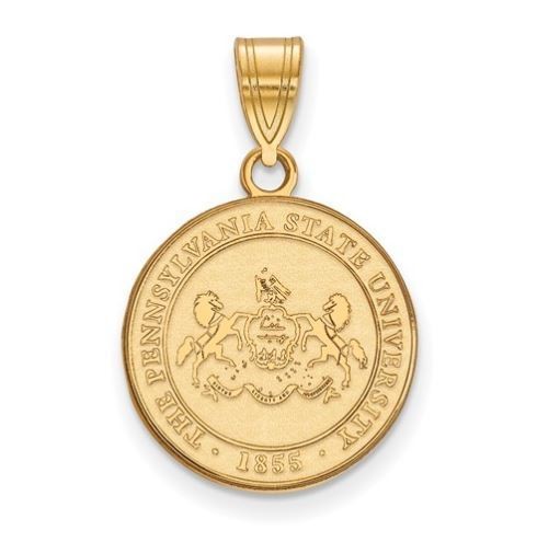 Penn State Gold Plated Sterling Silver University Crest Medium