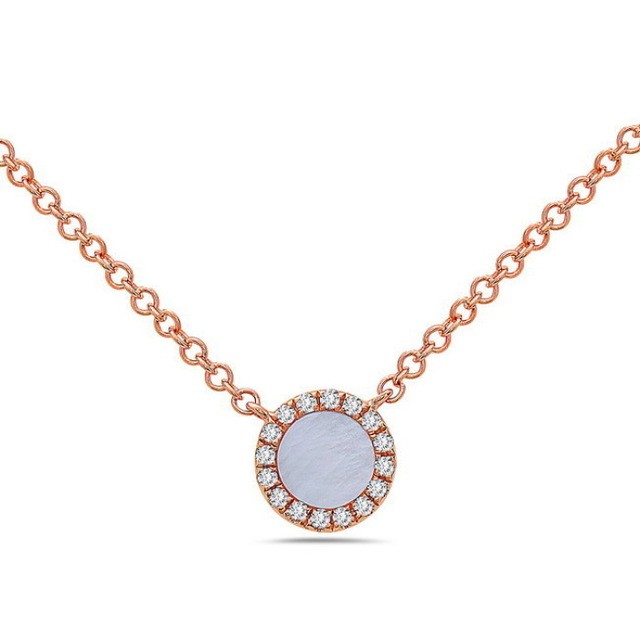 Mother-of-Pearl and Diamond Necklace