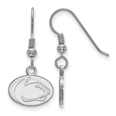 Penn State Sterling Silver Dangle Lion Head Earrings