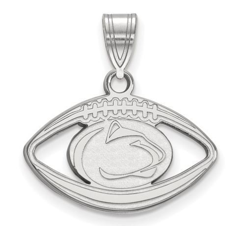 Penn State Sterling Silver Lion Head Football Charm