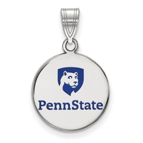 Penn State Sterling Silver Logo Pendant with Enamel