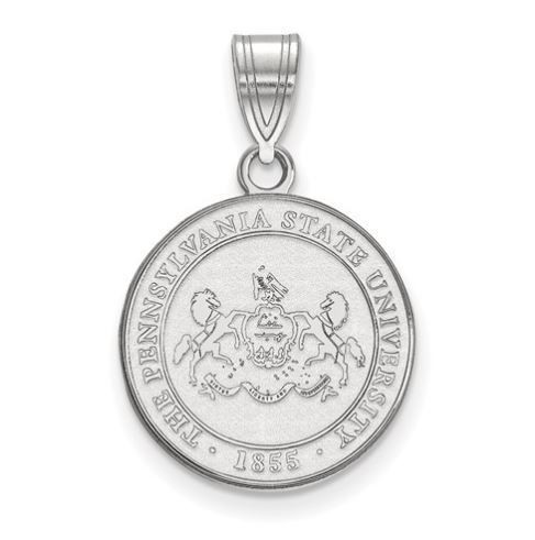 Penn State Sterling Silver University Crest Medium Pendant