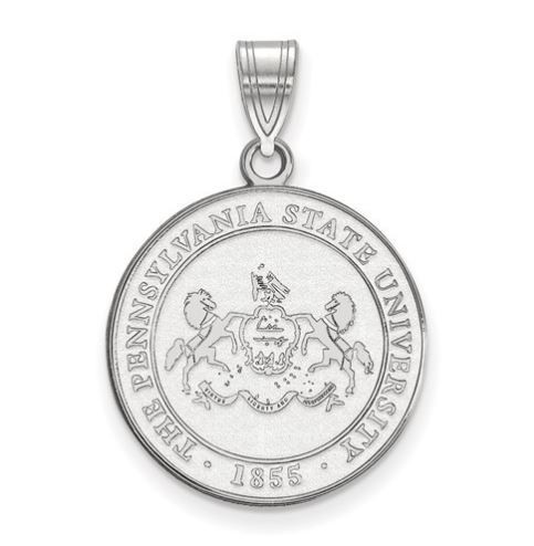 Penn State Sterling Silver University Crest Pendant Large