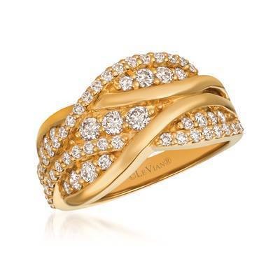 LeVian 14K Honey Gold Ring with Vanilla Diamonds® 1 cttw