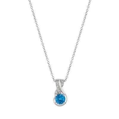 LeVian Cornflower Ceylon Sapphire Pendant with Vanilla Diamond Accents