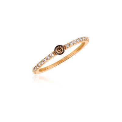 LeVian 14K Strawberry Gold® Ring with Chocolate Diamonds® 1/20 ct and Vanilla Diamonds® 1/5 cttw