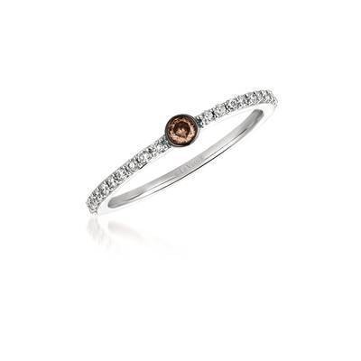 LeVian 14K Vanilla Gold® Ring with Chocolate Diamonds® 1/20 ct and Vanilla Diamonds® 1/5 cttw