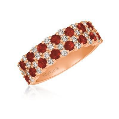 LeVian Double Row Passion Ruby and Vanilla Diamond Ring