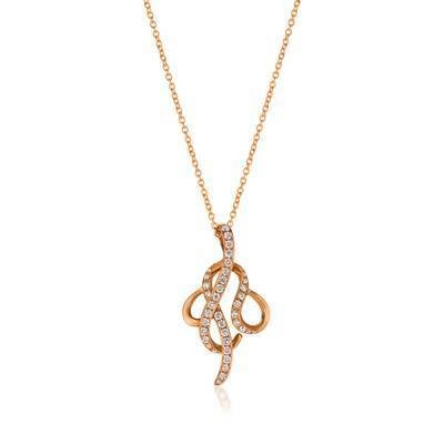 LeVian 14K Strawberry Gold® Pendant with Vanilla Diamonds® 1/3 cts.