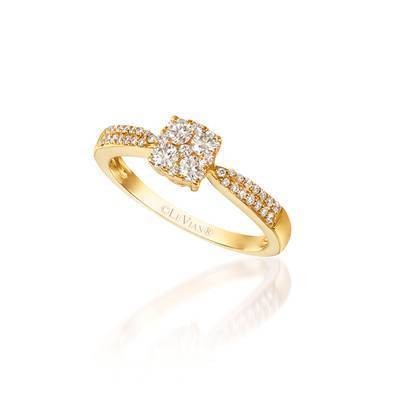 LeVian 14K Honey Gold Ring with Vanilla Diamonds® 3/8 cttw