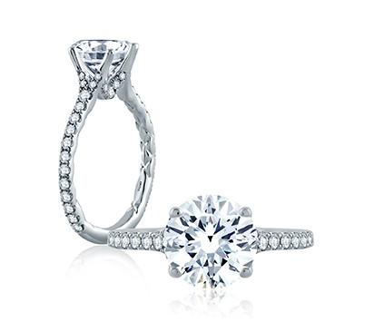 A. Jaffe Delicate Floating Gallery Engagement Ring