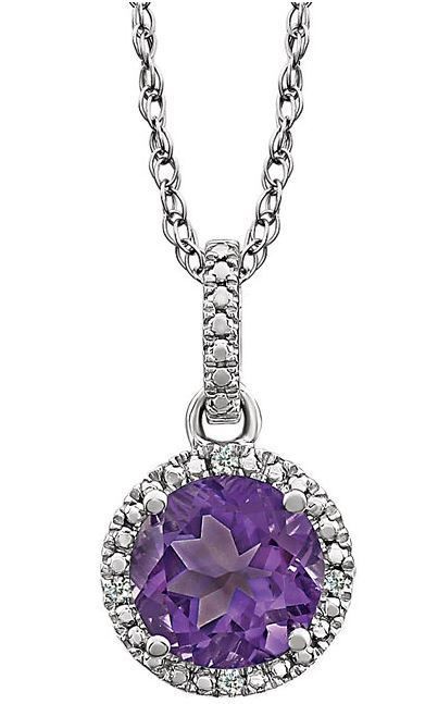 Sterling Silver Amethyst 18