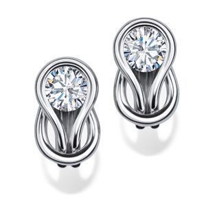 Gorgeous Everlon Sterling Silver Knot Earrings