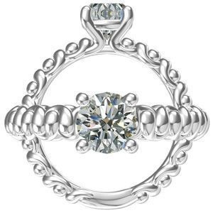 Harout R Finger Design Shank Engagement Ring