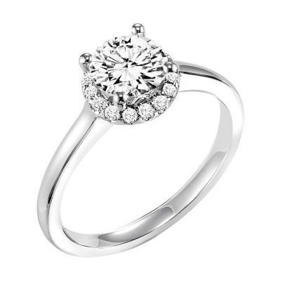 ArtCarved Halo Solitaire Ring