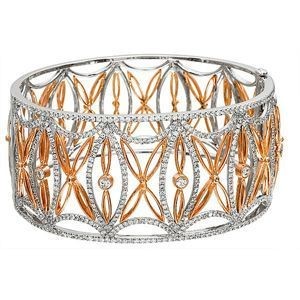 Alluring Simon G Two Tone Diamond Bangle