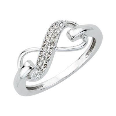 Two Row Diamond Infinity Ring