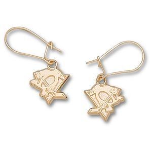 10k Pittsburgh Penguins Skating Penguin Earrings