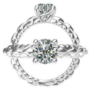Harout R Interlocking Shank Engagement Ring