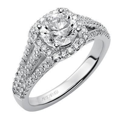 ArtCarved Split Shank Diamond Engagement Ring