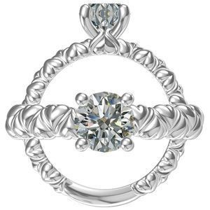 Harout R Ribbon Shank Diamond Engagement Ring