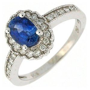 Elegant Kate Middleton Style Sapphire and Diamond Ring