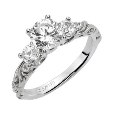 ArtCarved Three Stone Engagement Ring