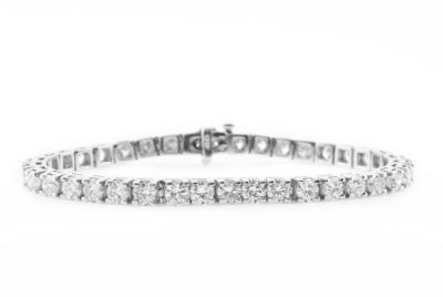 10 Carat Diamond Bracelet in White Gold